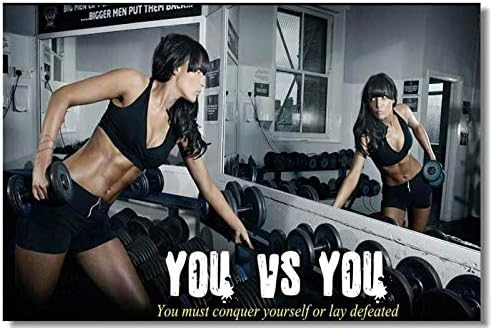 Happy Walls 291335 Bodybuilding Men Girl Fitness Workout Quotes Motivational Decor Wall 32x24 Poster Print