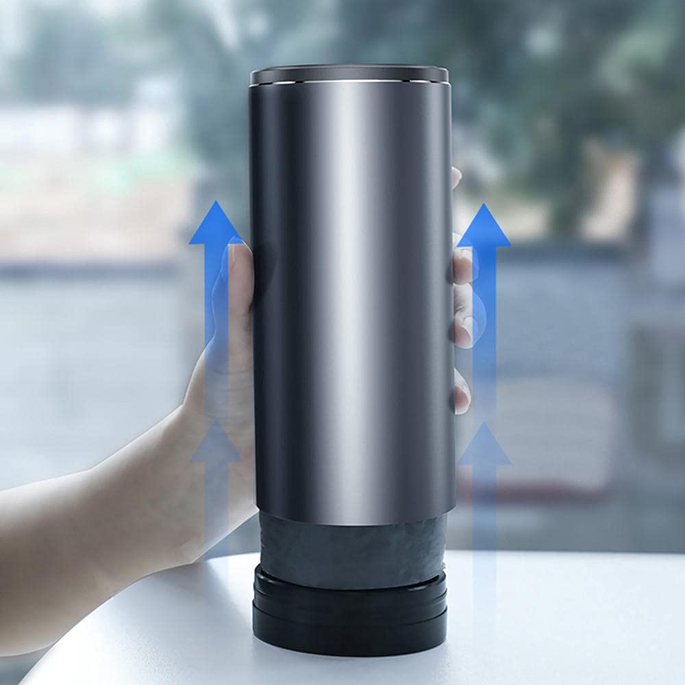 liuzz 500 ml Alu Auto Mülleimer Auto Organizer Aufbewahrungstasche Auto Mülltonne Aschenbecher Staubkofferhalter Auto Zubehör-Schwarz