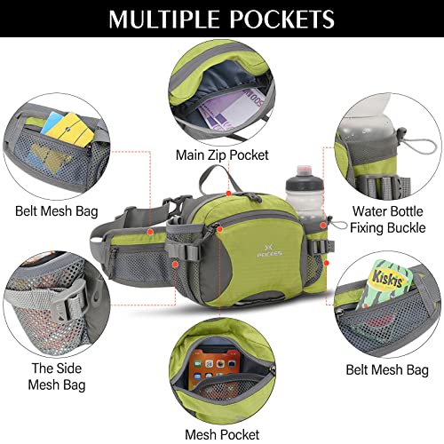 Peicees-Hiking-Fanny-Pack-Large-Waist-Bag-for-Men-Women-with-Bottle-Holder-Water-Resistant-Lumbar-Pack-for-Hiking-Camping-Fishing-Outdoor-Bottle-Not-Included