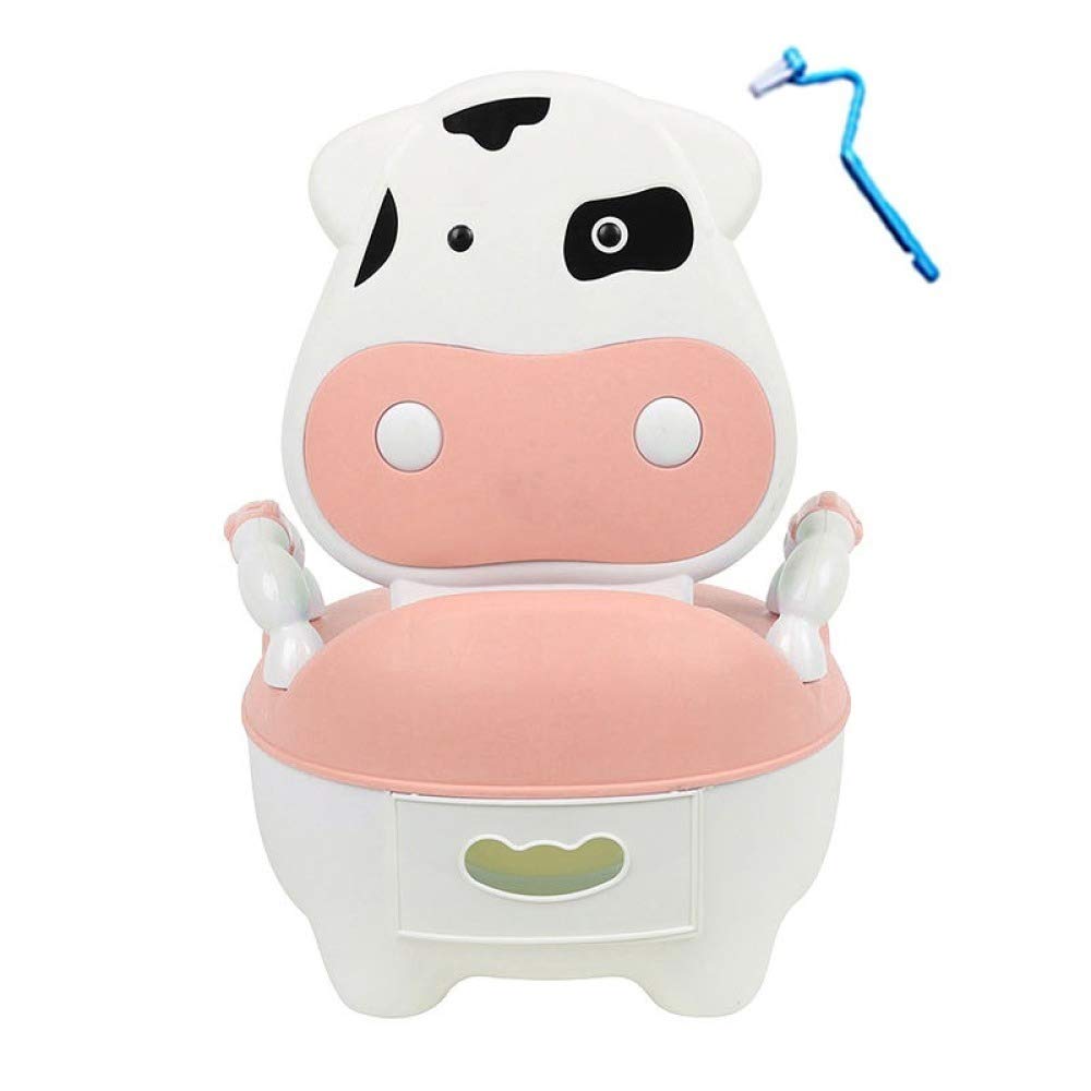 Toilettentrainer Kinder, Töpfchen Stuhl Sitz Für Jungen Und Mädchen Tier Töpfchen Kuh Blau,A