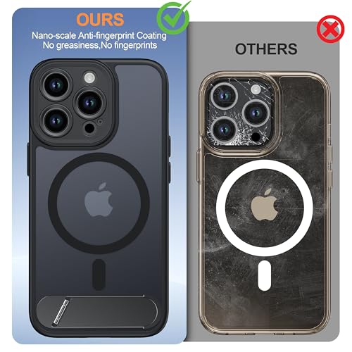AMILIFECASES Magnetic Compatible with iPhone 13 Pro Case, [Built-in Kickstand][Full Camera Protection][Compatible with MagSafe][Anti-Fingerprint] Shockproof Phone Case for iPhone 13 Pro 6.1",Black - image 7
