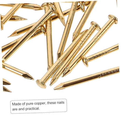 Clavos de latón con cabeza redonda estilo chino arqueado para muebles y proyectos de carpintería 0.47 x 0.11 x 0.11 pulg miniatura 3