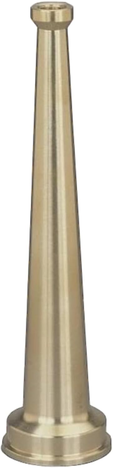 Genuine Dixon BN25F Brass Plain Hose Nozzle, 2½" NST (NH) Female, 12" Long Satin Brass Body, Satin Finish, 100 PSI Rated (Water Only)