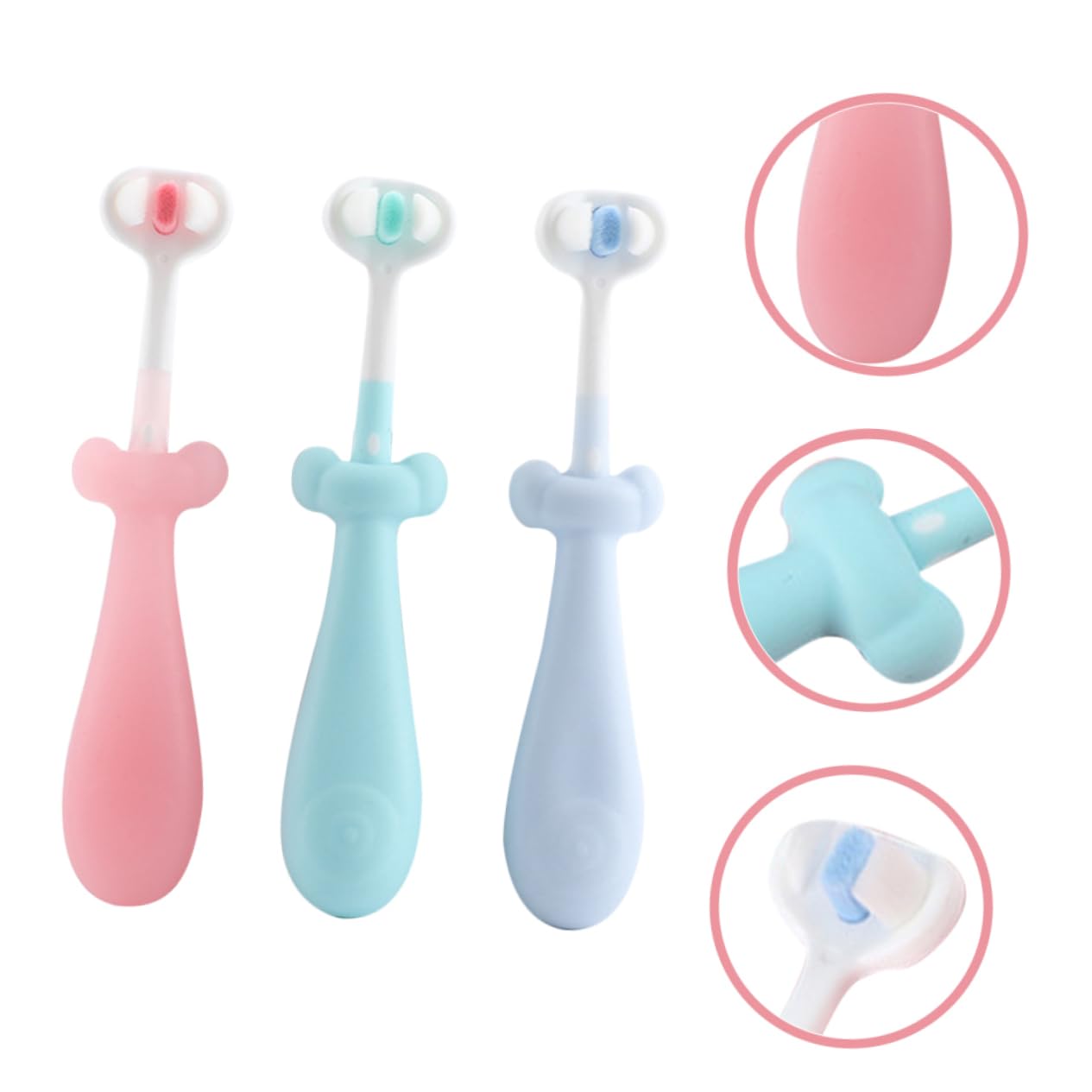 5 Set Spazzolini Per Antiscivolo E Setole Morbide Spazzolino Carino Per Denti Per Orale Dei Piccoli 3 Pezzi*5