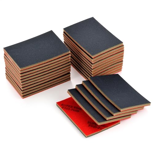 Image of MAXMAN Sanding Sponge Set, 500-600 Grit Foam, Wet /Dry Sandpaper for Wood