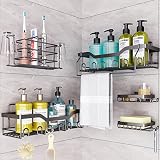 Doiueioa Shower Caddy 6 Pack Shower Organizer, Shower Shelves, Adhesive Large Shower Shelf for Insid
