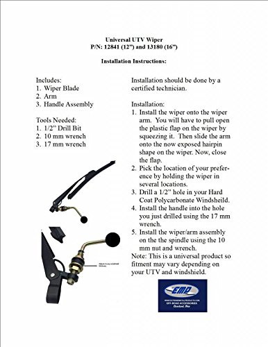 EMP 12841 UTV Hand Operated Wiper - Thumbnail 5