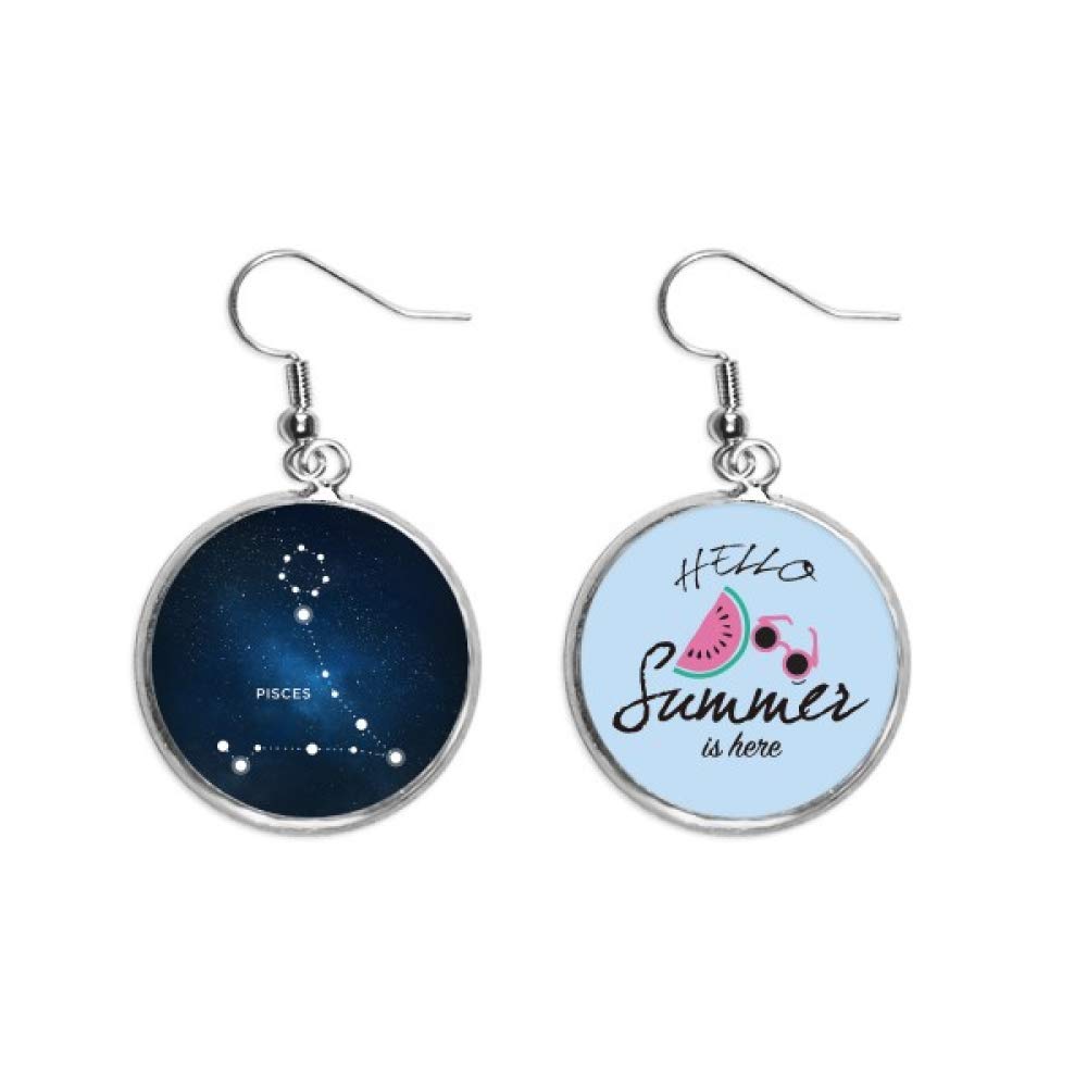 Pendientes de Piscis con diseño de sandía para el lóbulo de la oreja 5