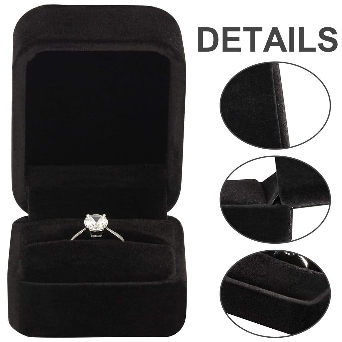 BOÎTE DE RANGEMENT Compacte Couleur Café Bijoux Adaptée Aux Bagues Et