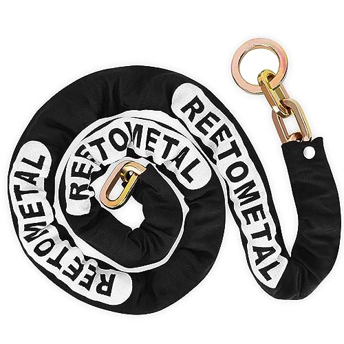 REETOMETAL Heavy Duty Security Chain, 6 Foot x 3/8' Thick Hardened Steel Cut Proof Anti-Theft Lock...