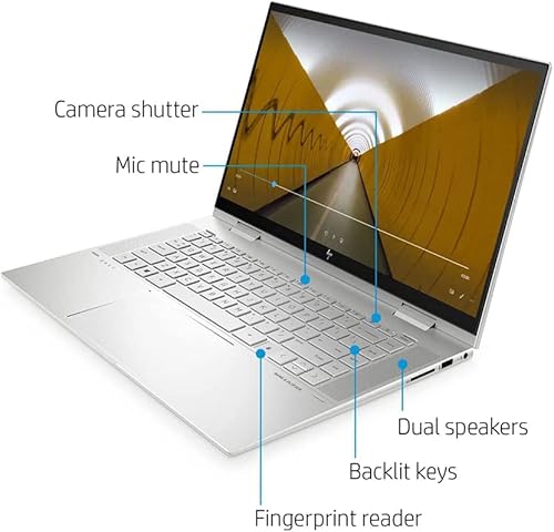 Hp 2022 Envy X360 2-In-1 15.6" Fhd Touchscreen Laptop, Intel Core I5-1135G7, 32Gb Ram, 1Tb Pcie Ssd, Backlit Keyboard, Iris Xe Graphics, Hd Webcam, Win 11, Silver, 32Gb Snow Bell Usb Card #TOP6