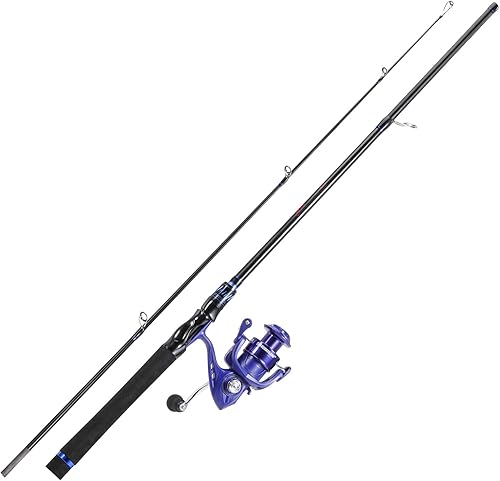 Miniatura 8 de Sougayilang Combos de carrete de caña de pescar, poste ligero de dos piezas con alta velocidad suave y potente engranaje de fundición y giro