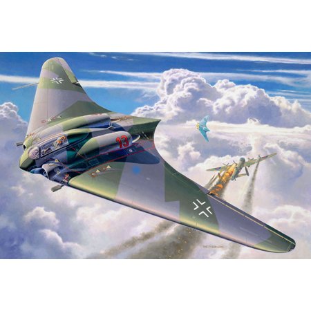 04312 Horten Go-229 1:72 Scale Unbuilt/Unpainted Plastic Model Kit, Black