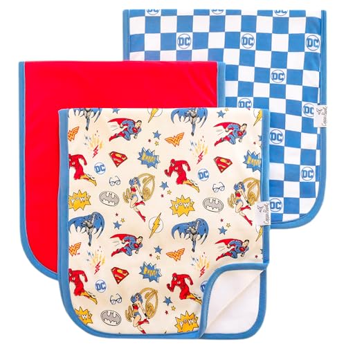 Copper Pearl Premium Baby Burp Cloths - 3-Pack Large Cotton Burp Cloths, Extra Soft Spit Up Rags with 3 Absorbent Layers, Perfect for Baby Boy and Baby Girl Gifts (21