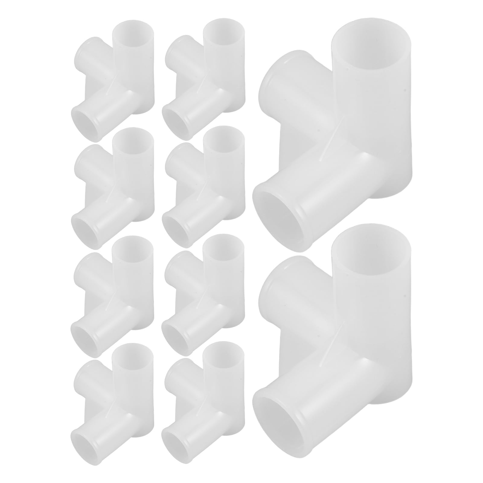 Conectores de varilla de 3 vías de 22 mm para armarios de lona y organizador de ropa, 10 uds