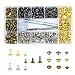 240 Sets Leather Rivets, Lynda Double Cap Rivet Fasteners with 3 Pieces Setting Tool Kit for DIY and Leather Crafts/Repairs/Decoration,3 Sizes 4 Colors