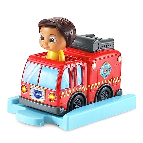 TUT TUT Baby Flitzer – CoComelon Ninas Feuerwehrauto inkl. Schiene