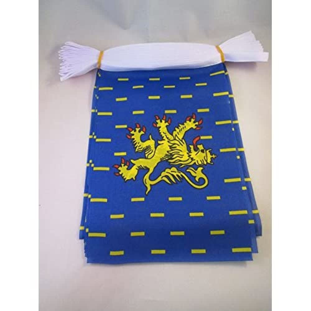 AZ FLAG Franche-Comté Bunting 20 ft 20 flags Light Polyester