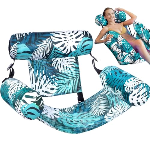 Matelas Gonflable pour Piscine pour Adultes, Fauteuil Flottant pour Piscine pour L'été, Radeaux Et Chaises Longues Flottants pour Jeux en Plein Air Fêtes...