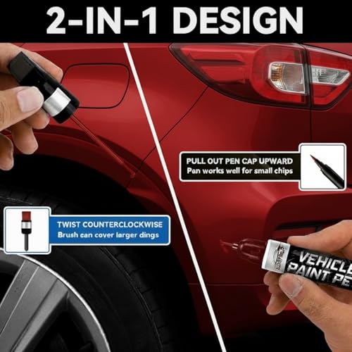 Image of XDOTOAR Sizzling Red (WAA) Touch Up Paint Compatible with Maruti Suzuki Brezza | Exact Match 2-in-1 Car Scratch Repair Paint Pen | Chip & Nick Repair | Quick Dry Automotive Paint | Includes 1 Disposable Micro Applicator | 18ml