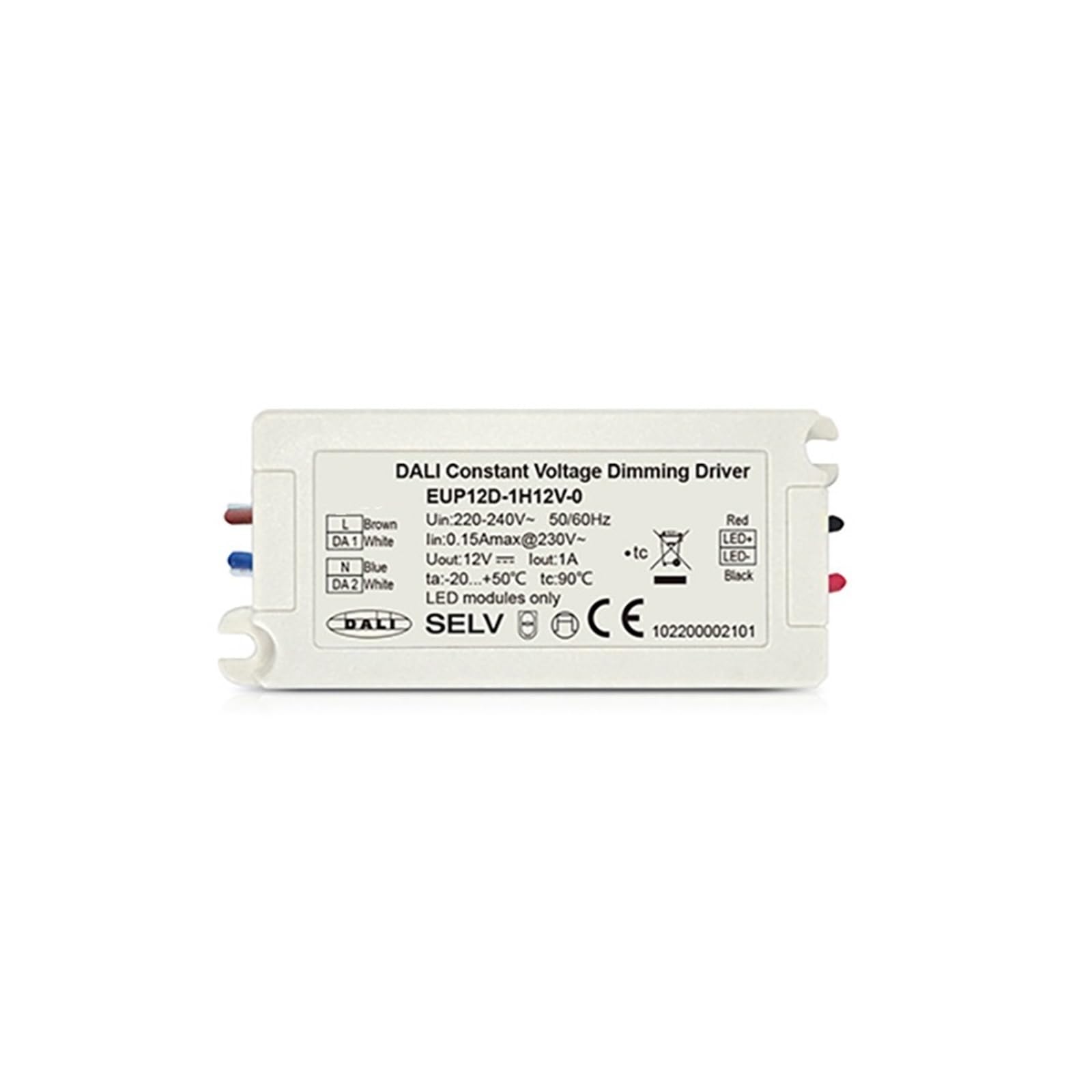 Alimentation Dali 12W 12V EUP12D-1H12V-0 tension constante pour ruban LED