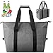20L Kühltasche Faltbar, Picknicktasche Kühltasche Einkaufstasche Picknicktasche Thermotasche mit Lsolierung Faltbar, Lsoliertasche Cooler Bag für Camping, Picknick, Lebensmitteltransport (Gray)