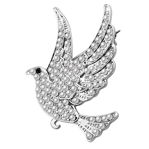 Image of CENWA Dove Rhinestone Brooch Pin Sorority Jewelry Gift for Finer Women