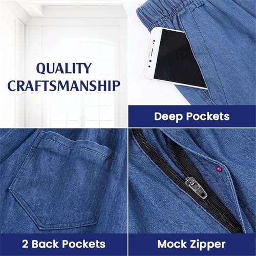 Cooliflex Jeans, Flexible Waist Straight Fit Comfort Denim Men's Athletic Fit Stretch Jean Cooliflex Jeans for Men3