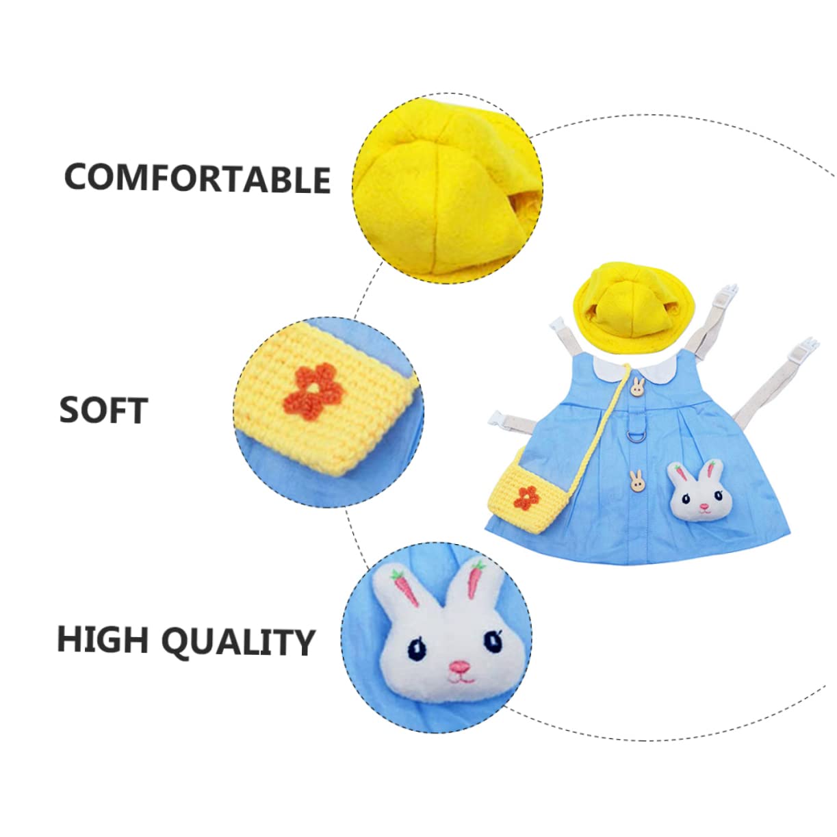 YARNOW 3 Set Guinzaglio Di Coniglio Costumi Da Furetto Vestiti Da Coniglietto Accessori Per Criceti Accessori Per Animali Domestici Cucciolo Cotone Capi Di Abbigliamento Coniglio