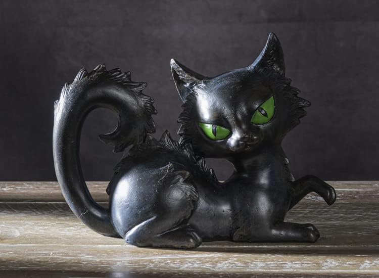 Miniatura 3 de Ebros Gift Wicca Witchcraft - Figura de gato negro con ojos verdes, ocultista paganismo paranormal de Halloween