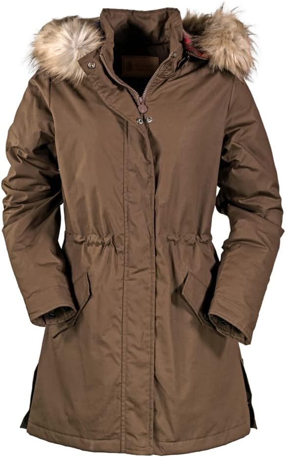 OUTBACK TRADING Women's 29695 Luna Waterproof Waxed Cotton Outdoor Western Long Sleeve Jacket