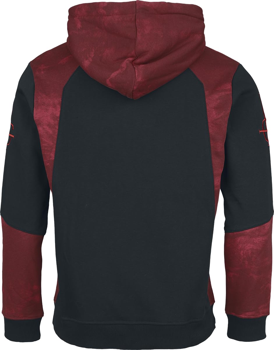 Ghost EMP Signature Collection Uomo Felpa con Cappuccio Nero/Rosso Scuro
