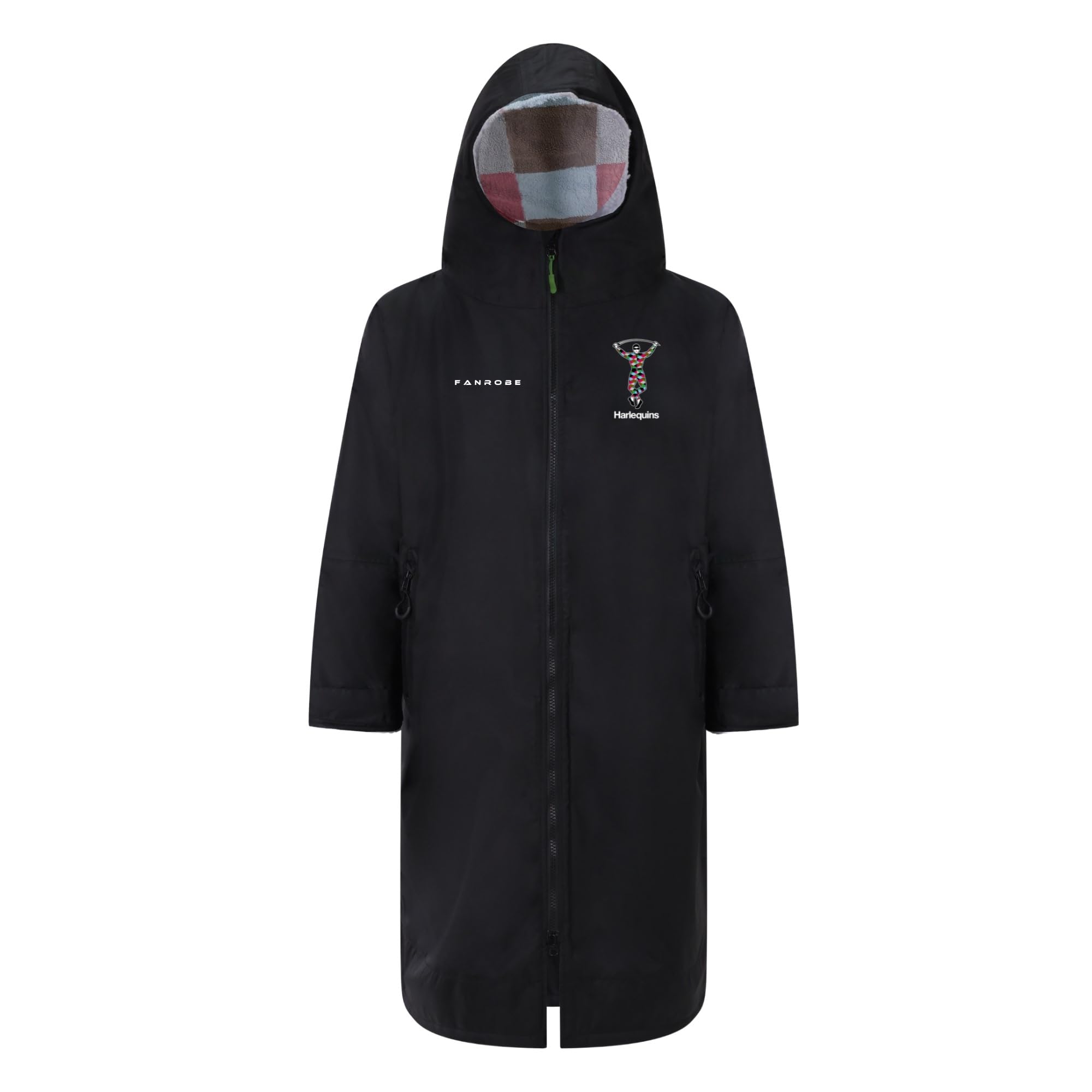 Fanrobe Harlequins Rugby R.F.C Official Licensed Outdoor Spectator Robe Coat - Adults (UK, Alpha, M, Regular, Regular)