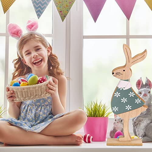 2 Pcs Coniglio Pasquale Decorazioni,Statuetta