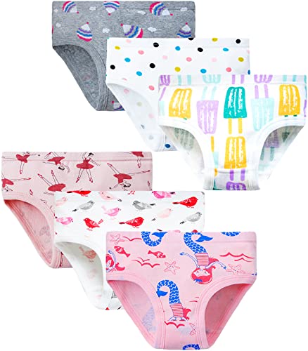 ORPAPA Ropa interior para niña, pack de 6 unidades, ropa interior de algodón, para niñas de 2 a 7 años Farbe 1 2-3 Años Cover