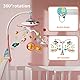 eners Baby Mobile Babybett mit Musik und Lichtern, Bett Mobile Baby Mädchen Junge mit Fernbedienung, Spieluhr Baby Mobile für Bett，Stern und Mond Projektion, Baby Spielzeug 0 3 6 9 12 Monate (Rosa)