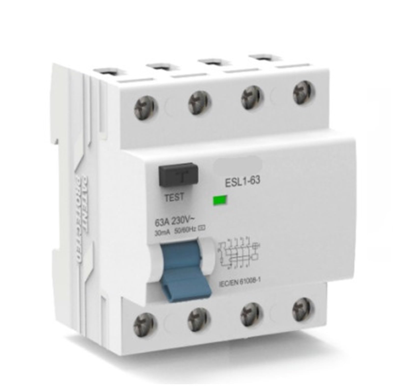 1 szt. Wyłącznik różnicowoprądowy RCD 2P 4P 30mA 100mA 300mA Elektromechaniczny RCCB Typ A 40A 63A 80A100A szyna DIN 220V 10KA(4P, 40A 300mA)