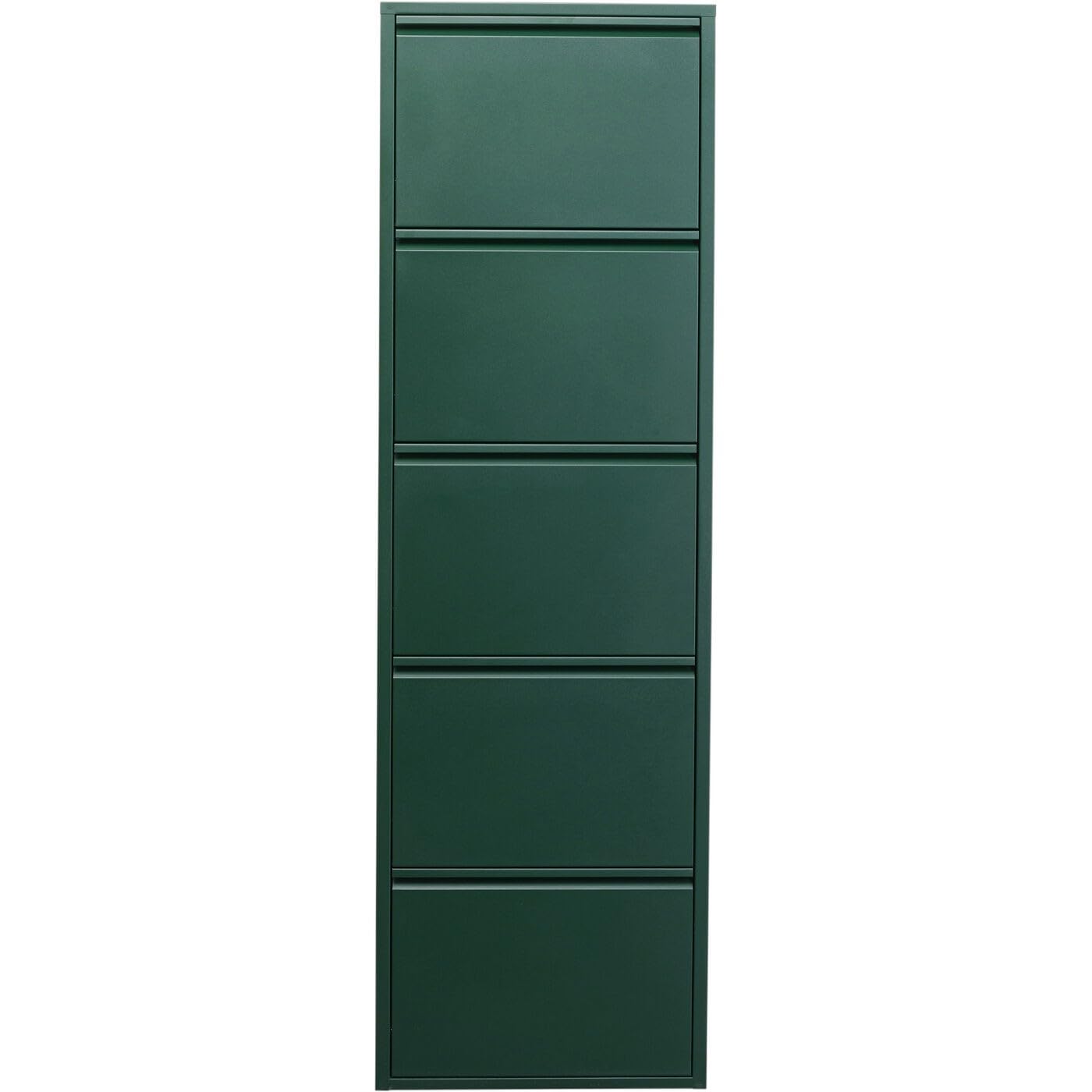 Kare Design Schuhschrank Caruso, Grün, 5 Klappen, Stahl