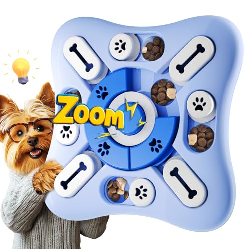 TRIGRAND Juguetes De Rompecabezas para Perros, Juguetes para Perros Que Se Aburren con Chirridos, Golosinas, Interactivos, Lavables, Alivian Ansiedad, Cachorros, Gatos, Perros Medianos, Blanco