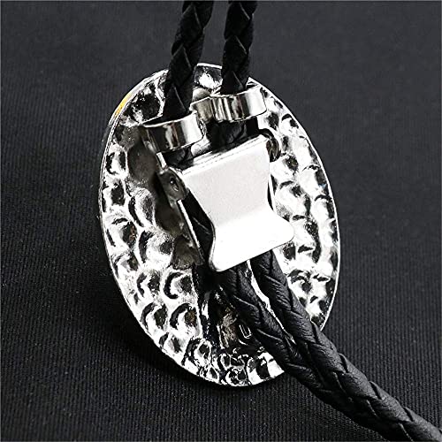 Himongoo Orange Coral Stone Bola Bolo Tie For Men Women Leather Rope Wedding Necklace Western Cowboy (Orange Coral Stone) #TOP5