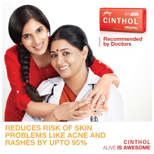 Image of Cinthol Original Soap, 150g (Pack of 4) | Germ Protection | Soaps For Bath | Grade 1 Soap | For All Skin Types