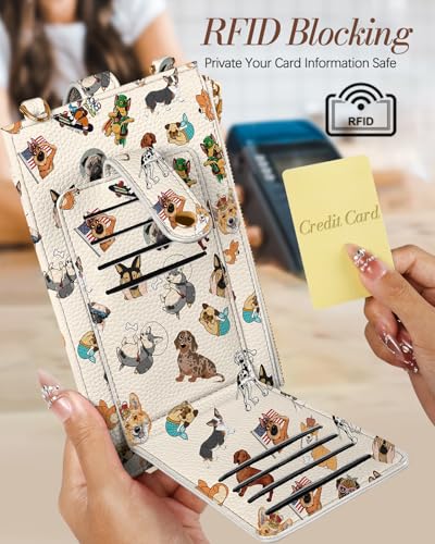 Image of Miss Adola Phone Purse Crossbody Bags for Women - Leather Small Cell Phone Wallet RFID Blocking with Card Slots & Adjustable Strap Cute Designer Aesthetic Cross Body Bags, Dog Lover Girl