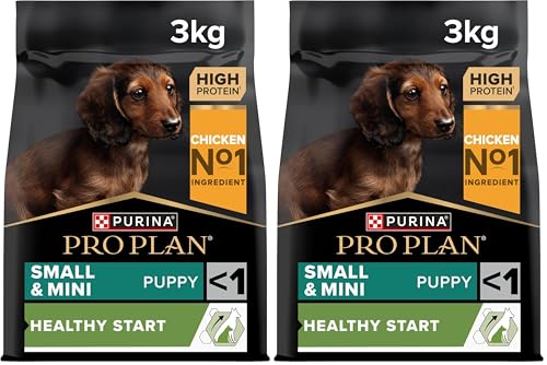 PURINA PRO PLAN | Healthy Start | Croquettes pour Chiot de Taille Petite et Mini | Renforce Les défenses Naturelles du Chiot | Riche en Poulet | Sac | Lot de...