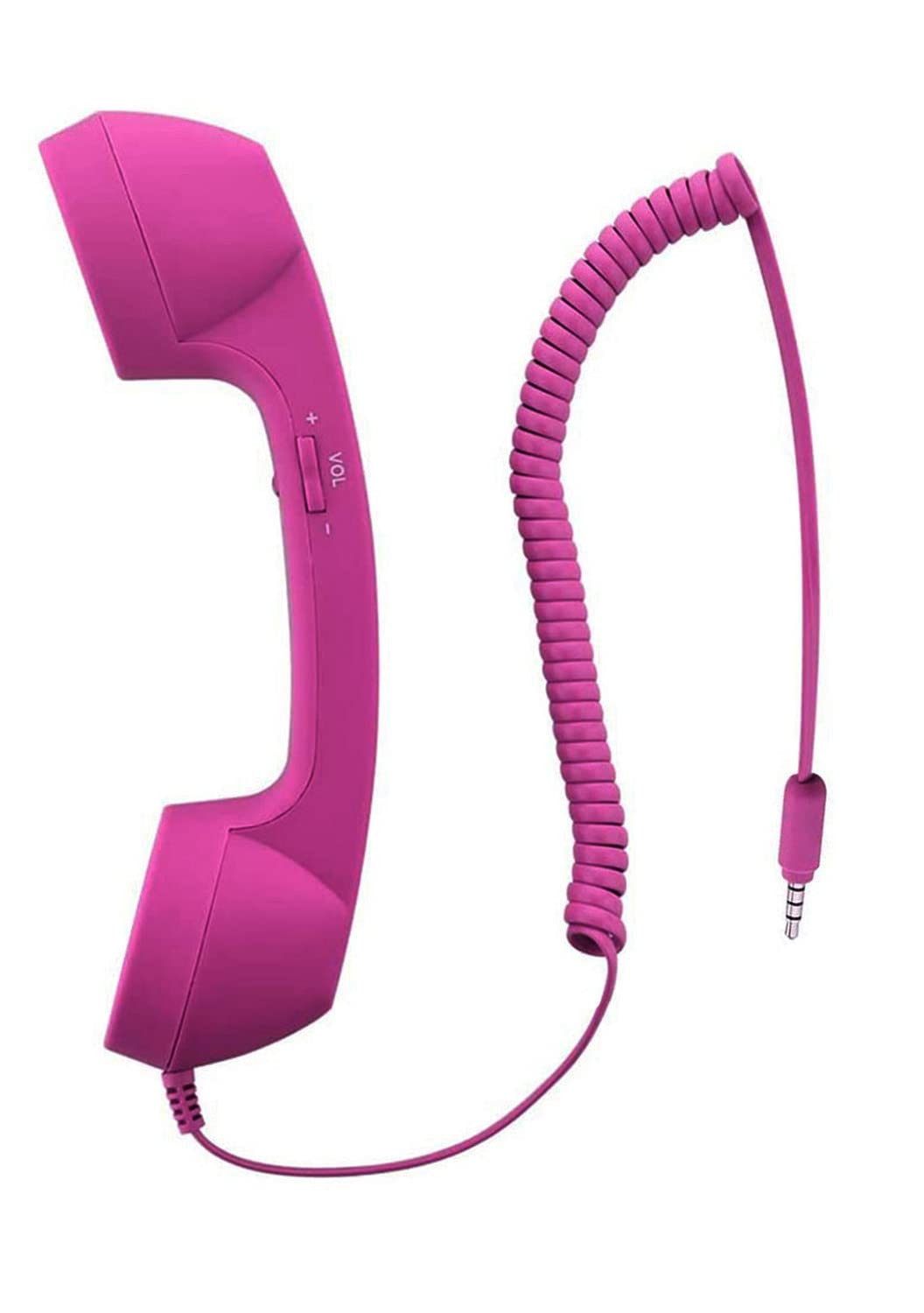 GlocalMe PetPhone ピンク YTYKINOY Retro 3.5mm Telephone Handset Cell Phone Receiver Mic