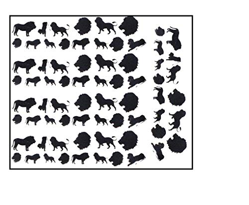 Lion Collection (Lion Nail Stickers Peel and Stick)