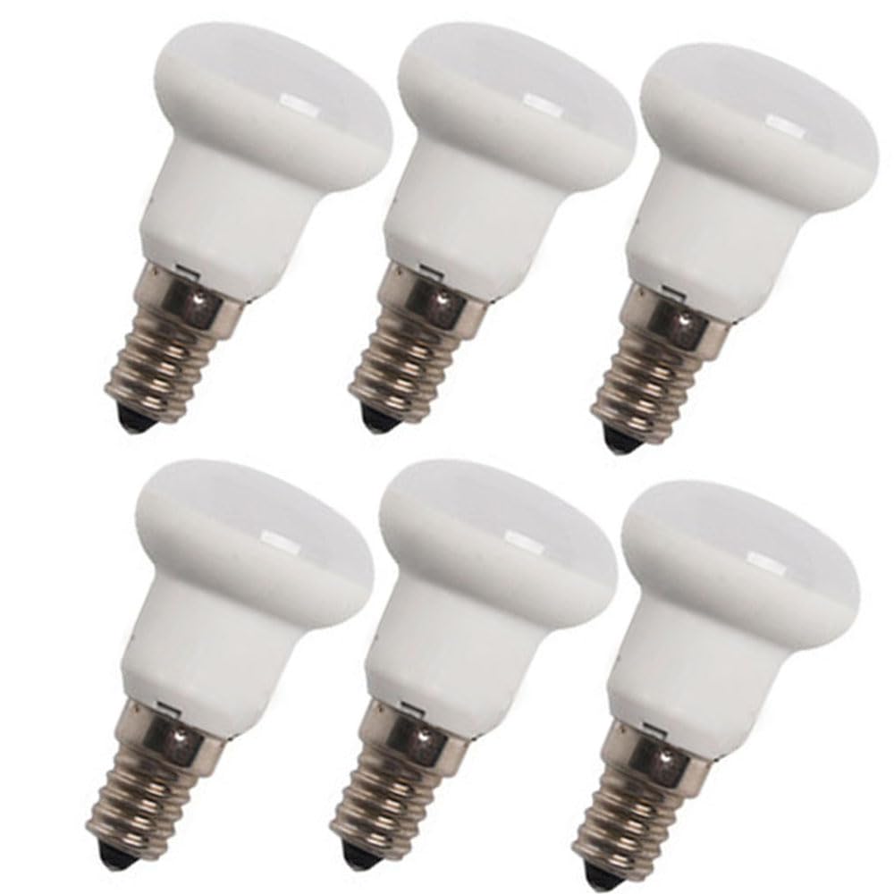 Rysa Light R39 LED Lamp Bulbs 4W, E14 Dimmable 30W Equivalent Reflector Spot Lamp Bulbs,R39 Spotlight LED Bulbs (6, Daylight 6000K)