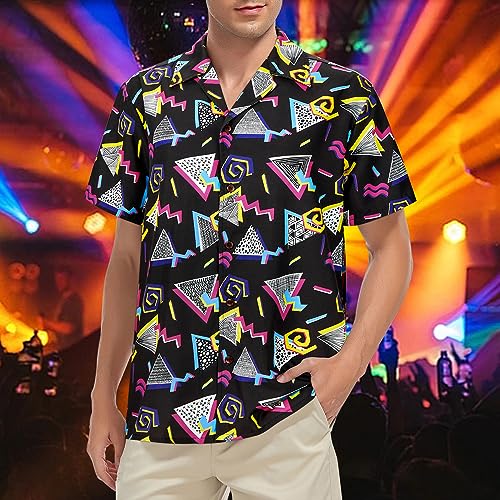 Mens Hawaiian Shirt Floral Print Aloha Shirt Comfortable Novelty Button Down Shirts Casual Short Sleeve Beachwear for Men3