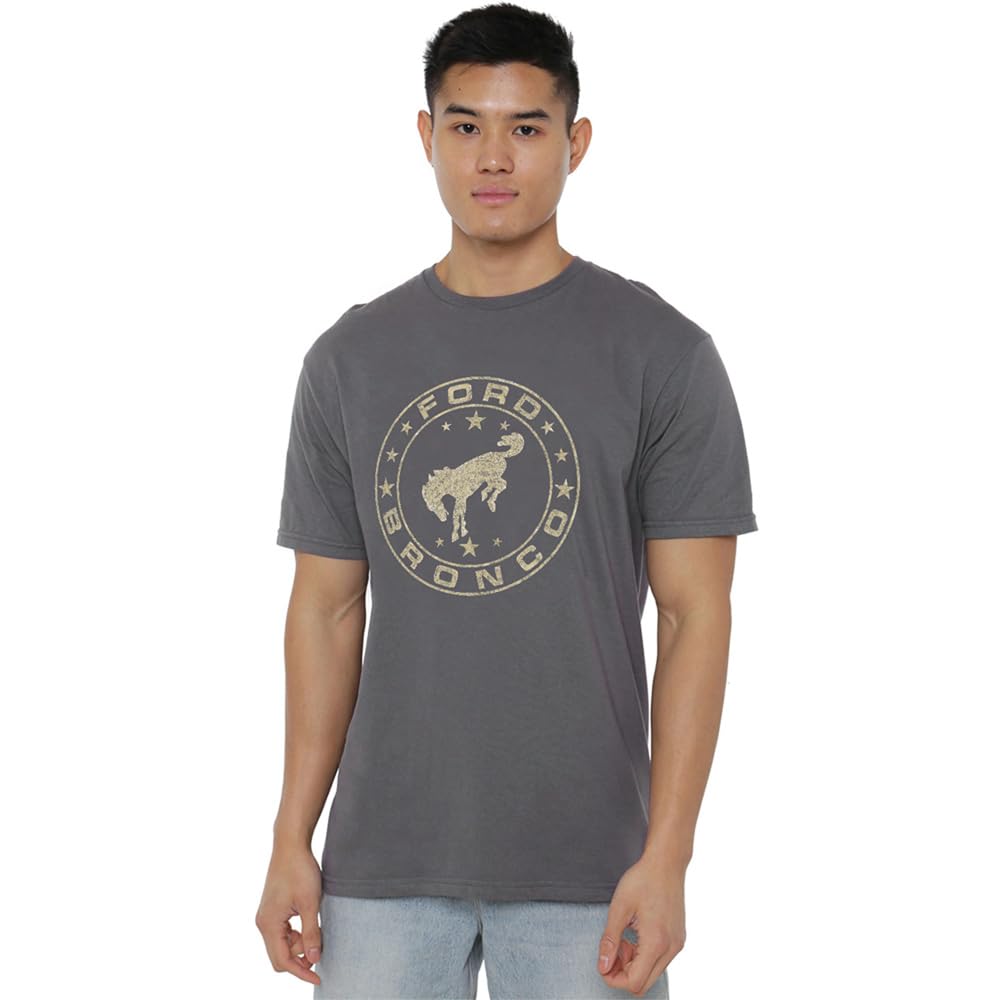 Ford Bronco Vintage Star Bronco Unisex T Shirt, Charcoal, Large