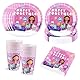 Gaby Pappteller Kindergeburtstag Party Deko Mädchen- Doll House Geburtstag Geschirr Set Geburtstagsdeko Partygeschirr Tischdecke Pappteller Tischdecke Teller Servietten Tassen Party Tableware Supplies