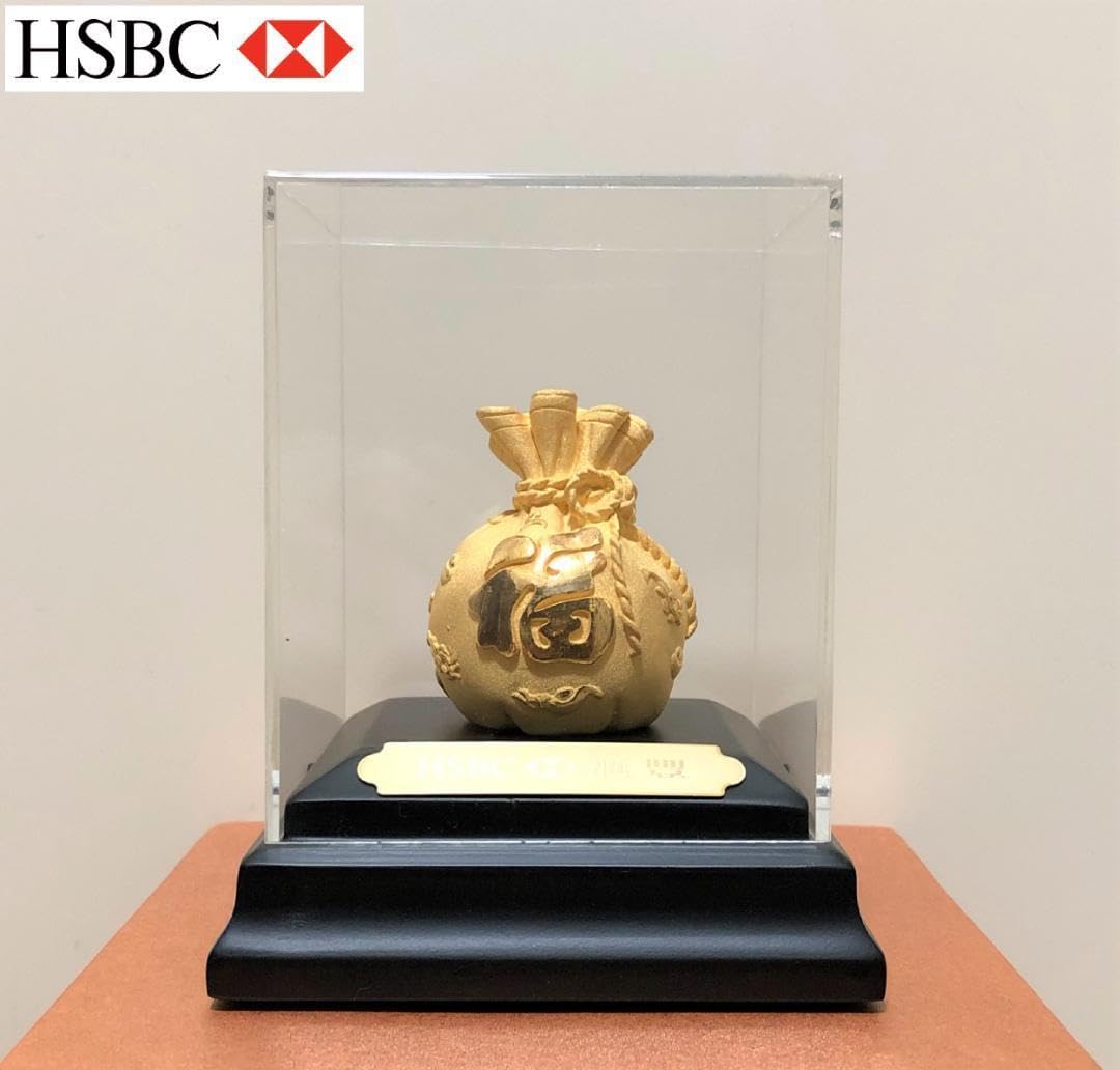 HSBC 香港上海銀行 記念品 福 巾着袋 置物 金運 開運 【公式通販】